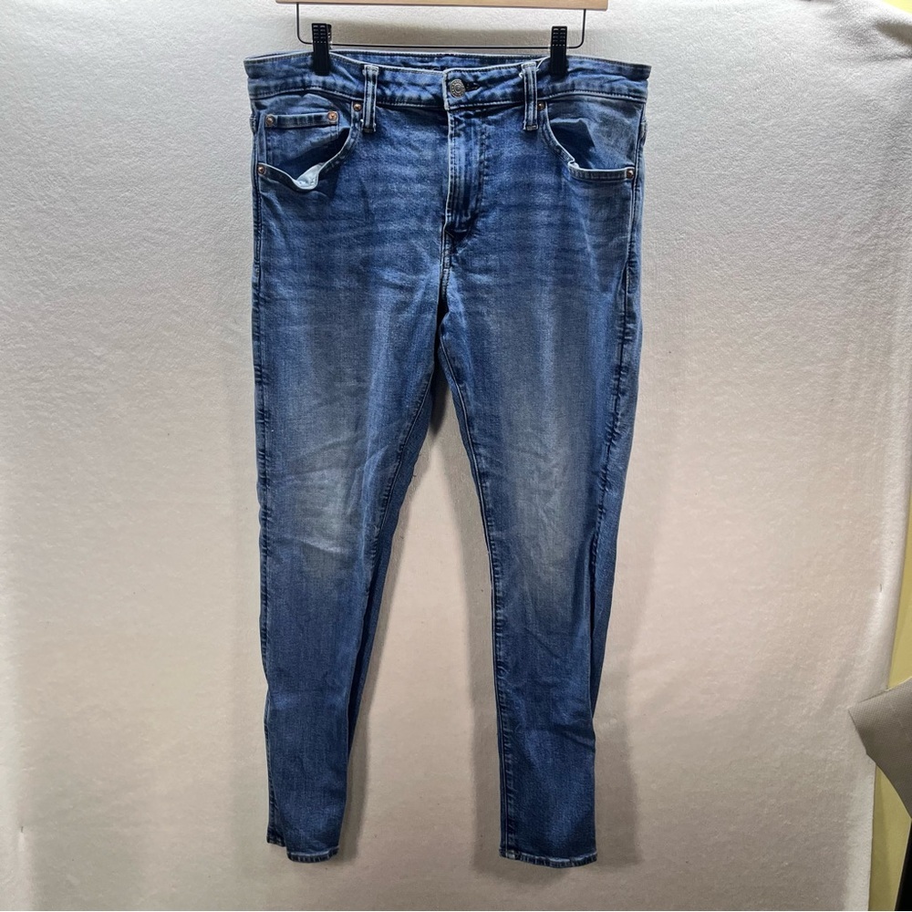 American Eagle Athletic Skinny Jeans Men’s 34/32 Blue Denim Comfy Stretch 2824‎
